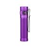 Linterna recargable Olight Baton 3 Pro morada con clip de bolsillo para uso diario y camping