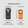 Olight Oclip Pro negro y naranja vista comparativa para iluminación avanzada y tamaño compacto