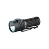 Olight Marauder Mini azul, linterna de alta potencia con luz multicolor para exteriores y rescate.