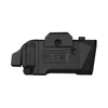 Vista lateral de mira láser táctica negra PL X GL con puerto de carga USB para pistolas y armas cortas
