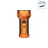 Linterna recargable Olight Marauder 2 naranja de alta potencia con empuñadura de goma negra