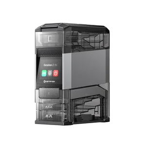 Olight Ostation 2 gris, vista frontal, estación de carga y almacenamiento de baterías recargables para organización del hogar.