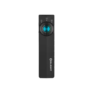 Linterna táctica Olight ArkPro Lite negra, vista frontal, compacta y duradera para uso diario al aire libre.