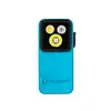 Linterna Olight Oclip 2 Pro azul con tres luces LED frontales para iluminación portátil EDC en exteriores