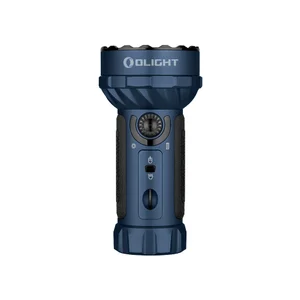 Linterna potente Olight Marauder Mini azul con interruptor giratorio y sensor de brillo para búsqueda y rescate