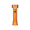 Linterna recargable Olight naranja de alta potencia con textura antideslizante y regalo de accesorio de camping