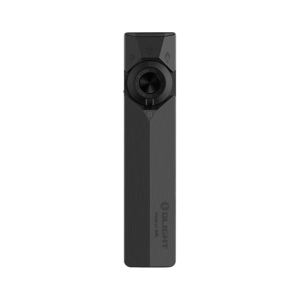 Olight ArkPro Ultra negro de vista frontal para iluminación portátil y uso diario con regalo gratis