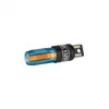 Linterna LED azul y naranja iMini 2 para llavero, con carga USB.