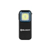 Linterna de trabajo recargable Olight O-Bulb Plus negra con LED COB y marco azul.