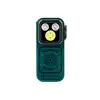 Olight Oclip Pro S azul-verde con luces LED de alta potencia para iluminación portátil y uso en exteriores.