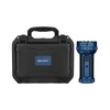 Linterna Olight Marauder 2 azul potente de alta potencia con estuche de transporte rígido negro rígido de protección