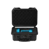 Olight Marauder Mini 2 azul en estuche protector, vista superior, potente linterna portátil para exteriores