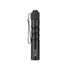 Linterna Olight I3T 2 EOS negra con clip de bolsillo para uso diario y portabilidad compacta.