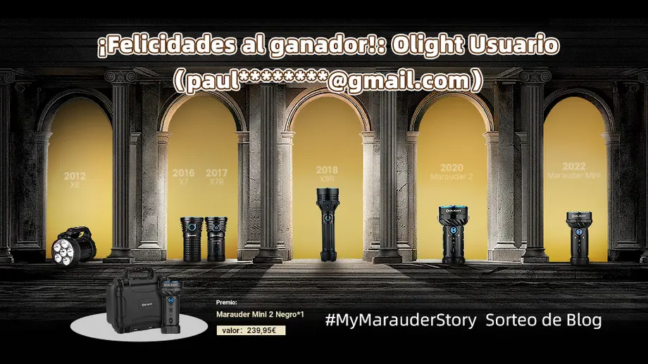 Cronología de linternas Olight: modelos desde X6 (2012) hasta Marauder Mini (2022)