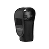 Funda protectora negra de nailon Olight con linterna táctica en su interior sobre fondo blanco