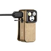 Olight Oclip Pro color bronce lateral, linterna de bolsillo recargable con grabado de caracteres chinos para uso EDC.