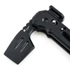 Hacha táctica plegable HX OUTDOORS DC53 negra con mango texturizado antideslizante para supervivencia y camping