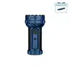 Linterna potente azul Olight Marauder Mini recargable con pantalla digital y mango texturizado antideslizante