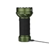 Olight linterna Marauder Mini 2 verde oliva con agarre texturizado y cable de carga para uso exterior