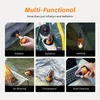 Mini bomba de aire portátil multifuncional para inflar desinflar limpiar polvo iluminar y avivar fuego camping