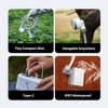 Ducha portátil para camping Flextail compacta, impermeable IPX7, carga tipo C y fácil de colgar