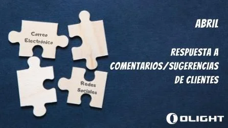 Abril | Respuesta a Comentarios/Sugerencias de Clientes