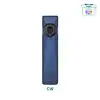 Linterna Olight Arkfeld Ultra azul vista frontal con luz UV y láser verde ideal para llevar a diario y emergencias