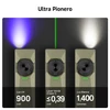 Olight Arkfeld Ultra verde con luz UV, láser verde y luz blanca para iluminación versátil.