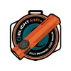 Olight ArkPro, linterna naranja delgada, etiqueta con las palabras "Olight ArkPro" y "Rethink Light. Reimagine Style"