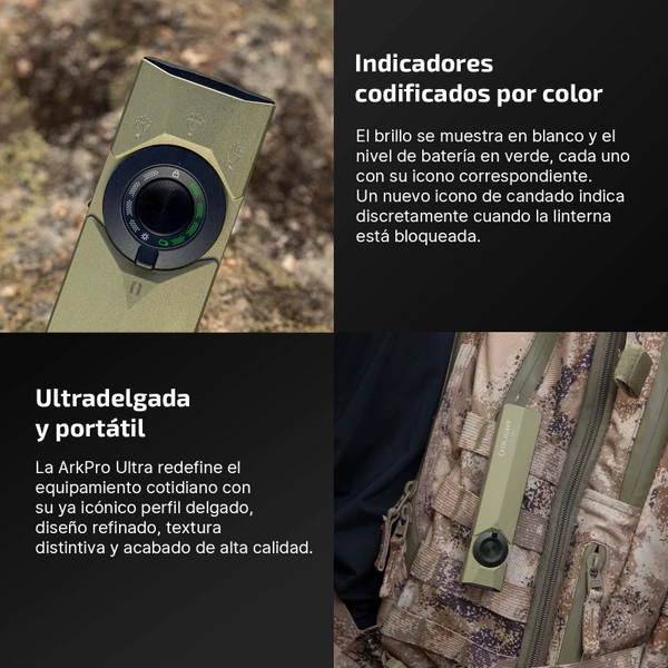 ArkPro Ultra Linterna EDC 4 en 1 Potente 1700 Lúmenes UV