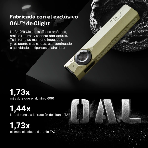 ArkPro Ultra Linterna EDC 4 en 1 Potente 1700 Lúmenes UV