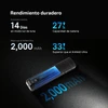 Olight ArkPro Ultra con 2000 mAh de capacidad, visión detallada de la batería para rendimiento duradero.