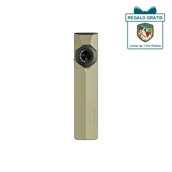 Olight ArkPro Lite de color verde oliva con botón giratorio para iluminación versátil al aire libre