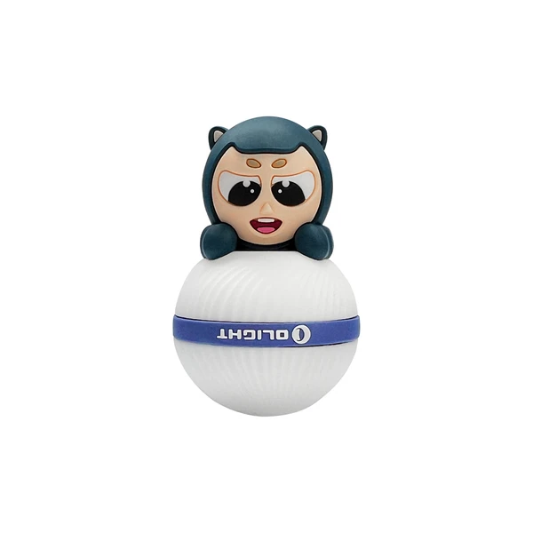 Lámpara Olight Obulb Pro S blanca con personaje de dibujos animados.