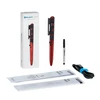 Bolígrafo linterna Olight Open 3 rojo y negro con caja, repuesto, cable y manual para uso diario y escritura nocturna
