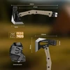 Dimensiones y peso de hacha táctica Mercenaries de 742g con funda rígida para supervivencia y outdoor