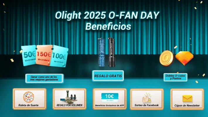 Olight 2025 O-FAN DAY: Beneficios exclusivos, regalos, descuentos, sorteos y recompensas.