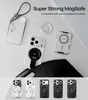 Accesorios MagSafe de Aulumu con fundas para iPhone, tarjetero, cargador portátil y soporte magnético futurista.