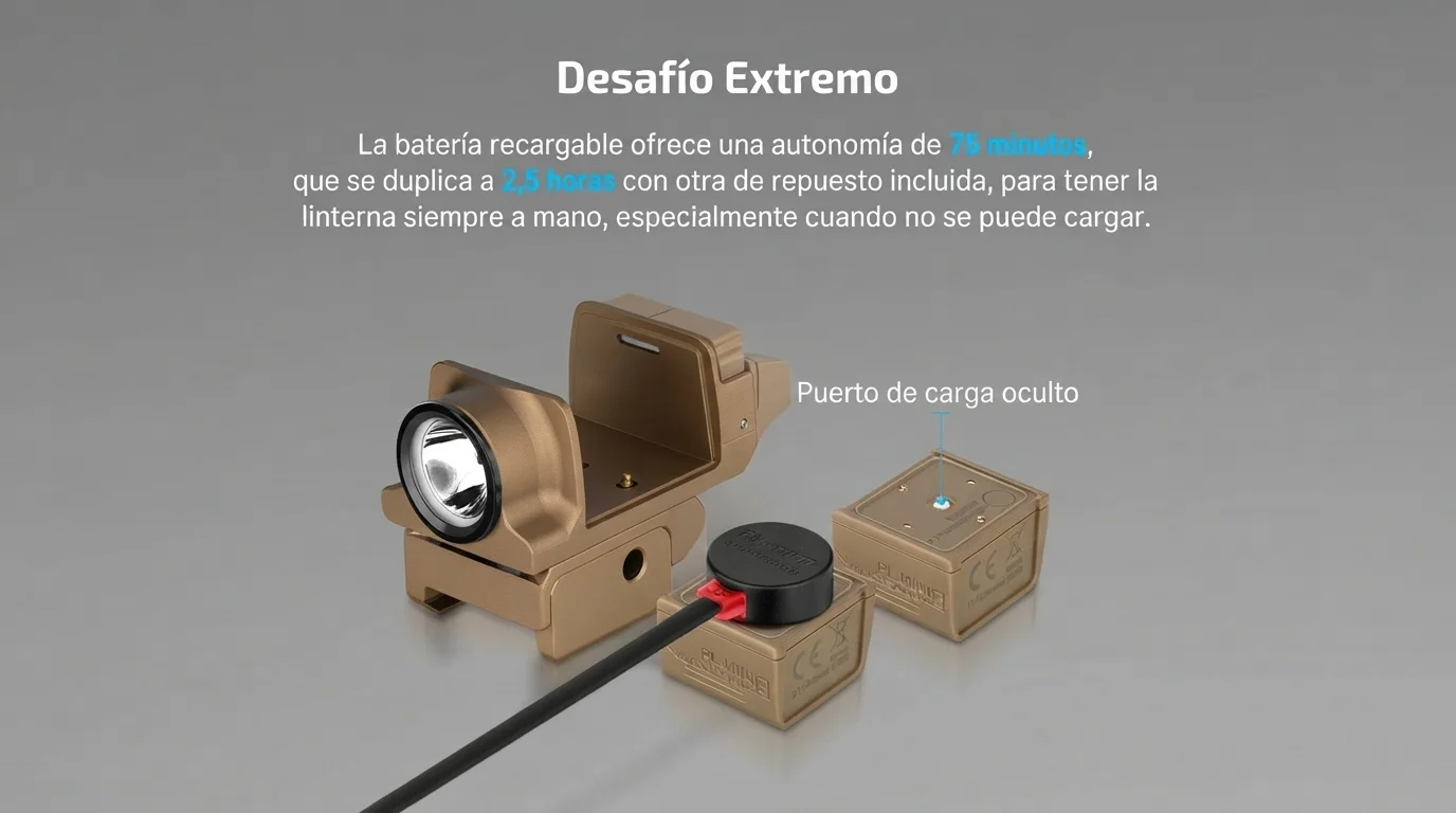 Reseña Olight PL-MINI 3 Valkyrie: Luz Compacta para Pistola de 600 lm con Batería Extraíble