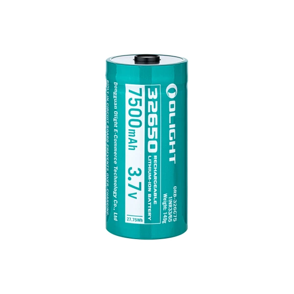 Batería recargable Olight 32650 de 7500 mAh, 3,7 V de iones de litio con placa de circuito integrada.