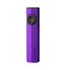 Linterna de bolsillo Olight morada con luz UV y selector giratorio sobre fondo blanco