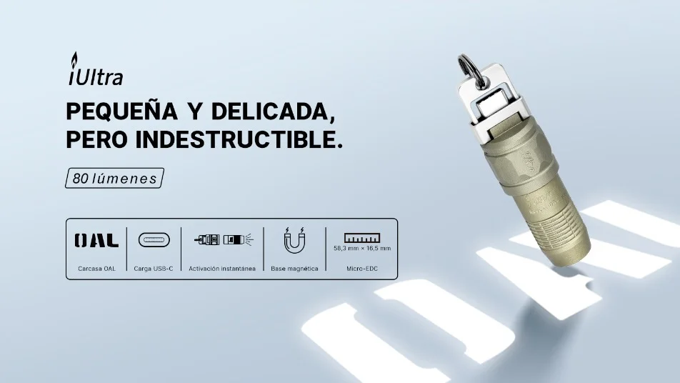 Reseña Olight iUltra OAL la linterna de llavero ultrarresistente con aleación OAL