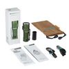 Olight Baton Turbo verde, linterna de largo alcance con caja, manual de usuario, bolsa, cargador, funda.