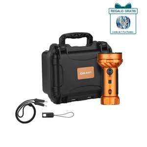 Olight linterna Marauder Mini 2 naranja con haz de luz brillante para iluminación exterior o de emergencia