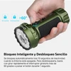 Linterna Olight Marauder Mini 2 verde oliva con función de bloqueo y desbloqueo inteligente para uso al aire libre y seguridad.