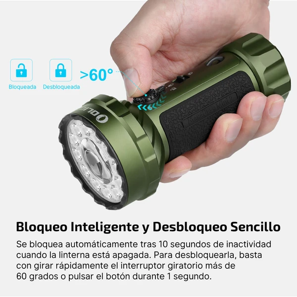 Marauder Mini 2 Linterna LED Potente 10000 lm Foco Luz Roja USB C