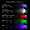 Olight Oclip Pro S con sistema de iluminación 5 en 1 para uso versátil, incluye luz UV, blanca, roja, verde y azul.