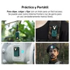 Olight Oclip Pro S verde azulado con clip, imán y linterna frontal para uso manos libres.