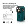 Olight Oclip Pro S azul petróleo, vista lateral, instrucción para bloquear y desbloquear.