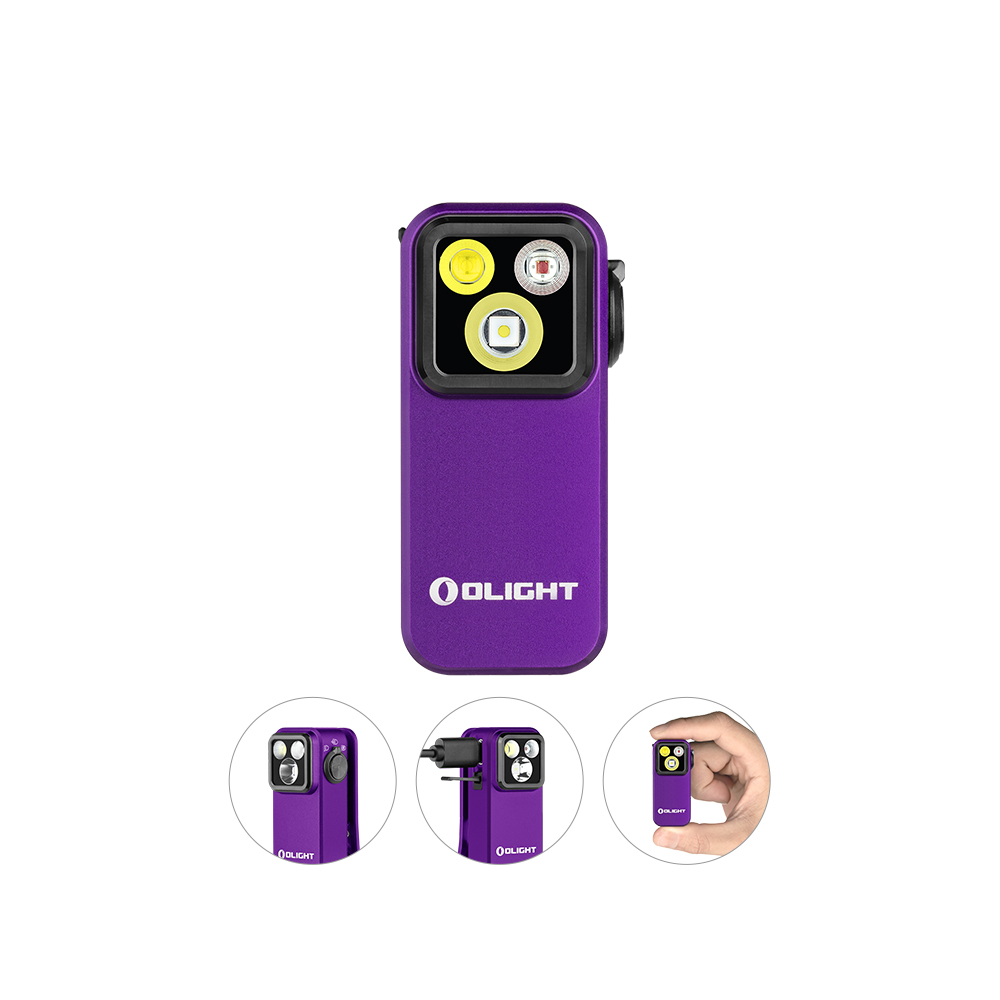 Violeta Oclip Pro Linterna Con Triple Tipos De Luz